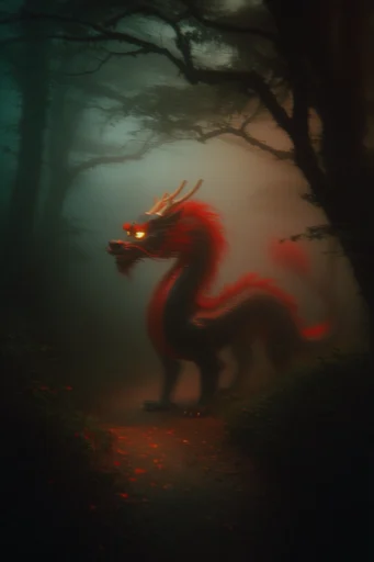 Nocturnal Cinematic Blur style reference image — nocturnal atmospheric fog