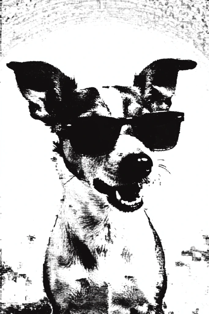 Raw Monochromatic Noir style AI image example 3