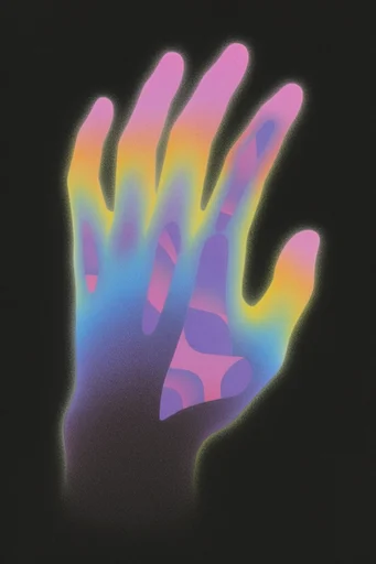 Chromatic Ethereal Grain style reference image — airbrush gradient