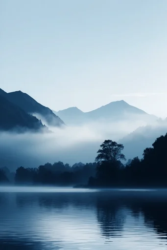 Atmospheric Monochromatic Minimalism style reference image — minimalist silhouette