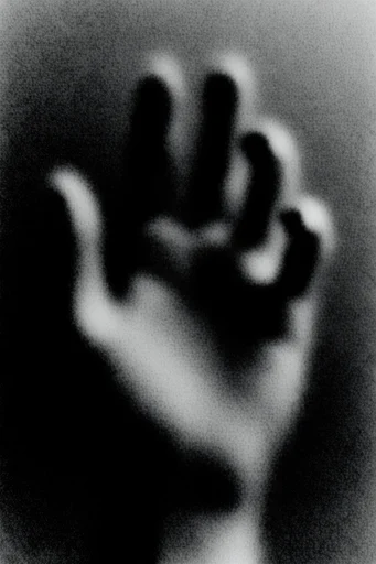 Atmospheric Monochromatic Noir style reference image — soft-focus silhouette