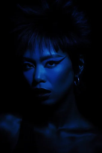 Electric Cobalt Noir moodboard — generate AI images in this style