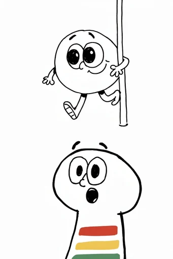 Playful Minimalist Ink style reference image — quirky doodle style