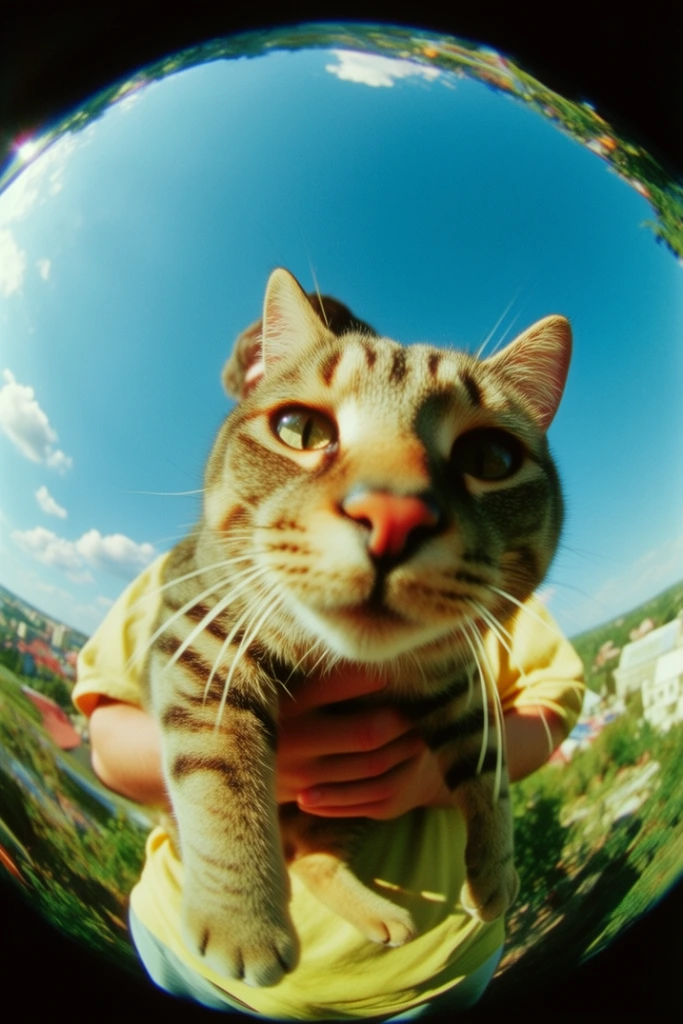 Sun-Drenched Fisheye Dreamscape style AI image example 3
