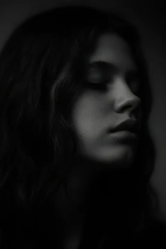 Cinematic Monochrome Noir style reference image — chiaroscuro lighting