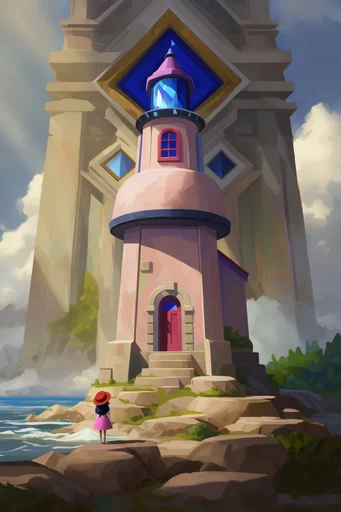 Grand Ethereal Fantasy style reference image — epic scale contrast