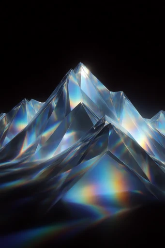 Spectral Glass Minimalism style reference image — chromatic dispersion