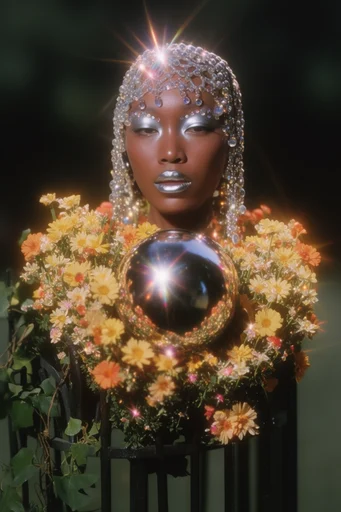 Prismatic Cosmic Glamour style reference image — celestial stardust atmosphere
