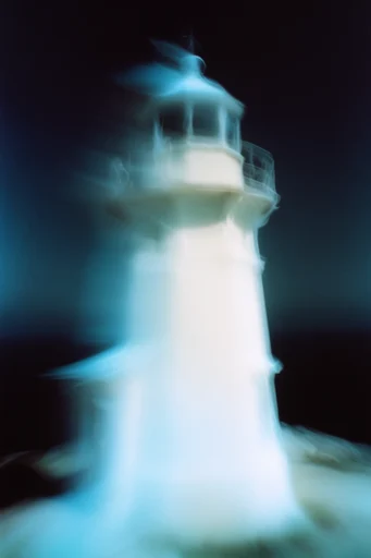 Spectral Cyan Luminescence style reference image — low key ambient lighting