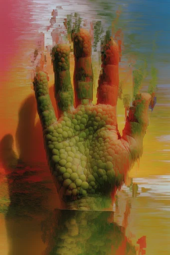 Digital Organic Glitch style reference image — vertical databending