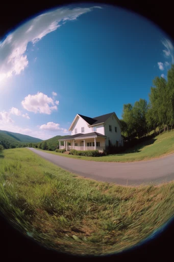 Vintage Fisheye Nostalgia style AI image example 4