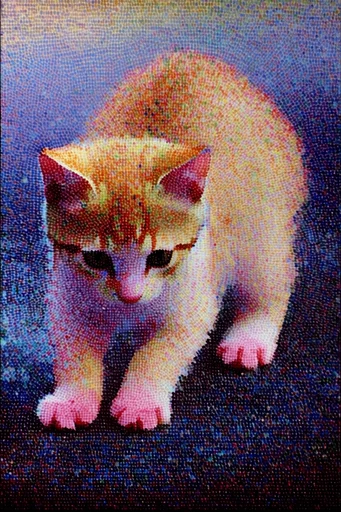 Luminous Chromatic Pointillism style reference image — optical color mixing