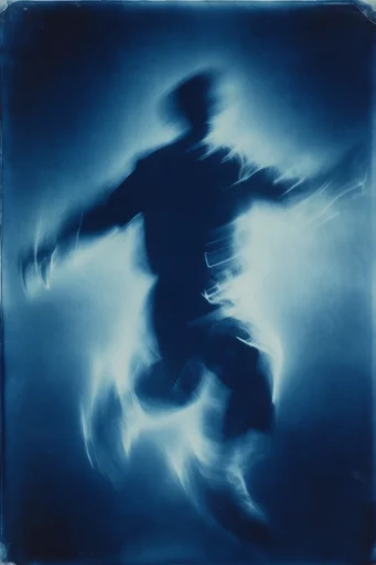 Spectral Indigo Cyanotype moodboard — generate AI images in this style