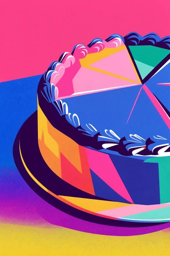 Vibrant Neo-Cubist Vectorism style reference image — high-contrast flat design