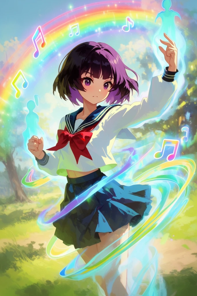 Luminous Anime Fantasy style AI image example 3