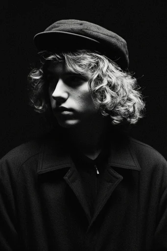 Cinematic Monochrome Noir moodboard — generate AI images in this style