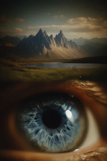Luminous Ocular Macro style reference image — extreme macro photography