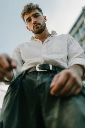 Cinematic Urban Youth style reference image — low-angle perspective
