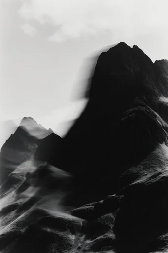 Kinetic Monochrome Avant-Garde style reference image — high-contrast monochrome
