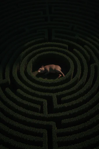 Surreal Geometric Minimalism style AI image example 3