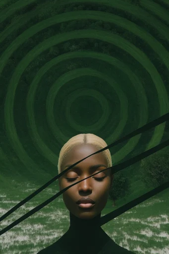 Minimalist Verdant Surrealism style reference image — dramatic graphic shadows