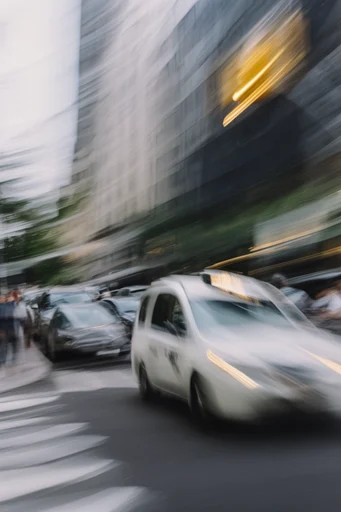 Kinetic Impressionist Motion style reference image — intentional camera movement