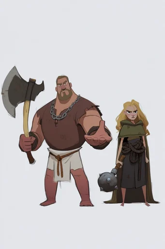 Dynamic Stylized Character Design style AI image example 2