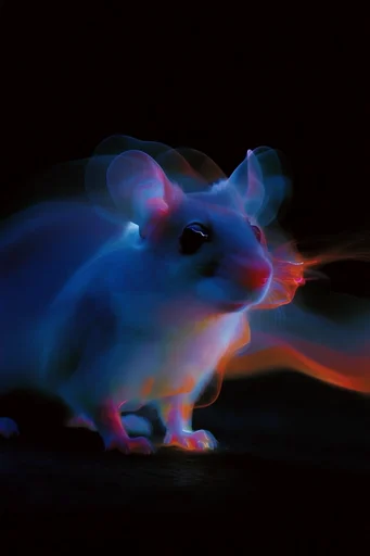 Kinetic Spectral Luminescence style reference image — neon light trails