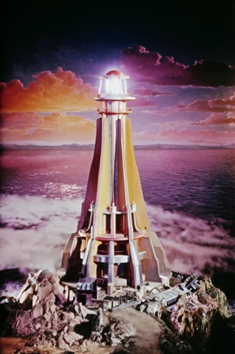 Analog Technicolor Retro-Fantasy style reference image — practical special effects