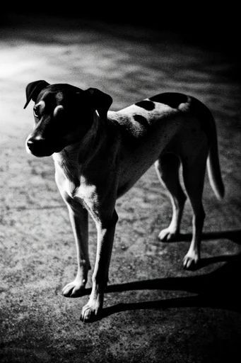Gritty Spectral Noir style reference image — spectral silhouettes