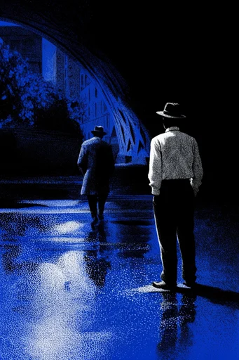 Cobalt Digital Noir style reference image — cobalt blue and black
