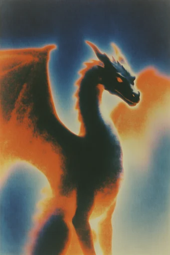 Spectral Thermal Noir style reference image — heavy film grain