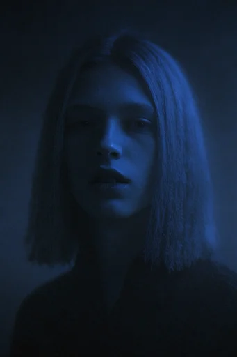 Monolithic Cobalt Liminality style reference image — ethereal glowing light shafts