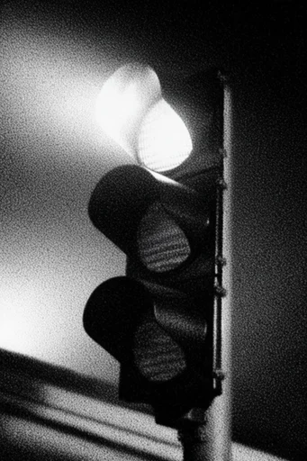 Textured Monochrome Noir style reference image — heavy film grain