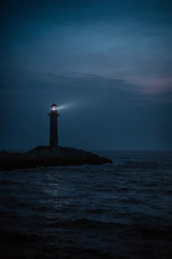 Ethereal Nocturnal Blue style reference image — nocturnal silhouette