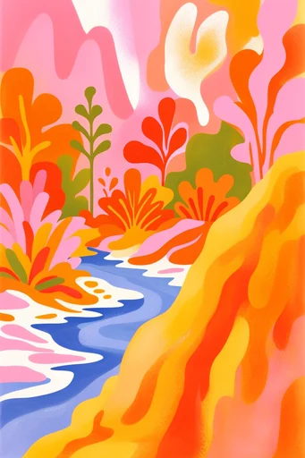 Vibrant Organic Vectorism style AI image example 2