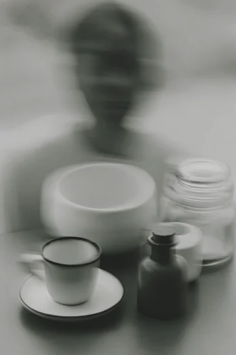 Fragmented Monochrome Surrealism style reference image — monochrome minimalism