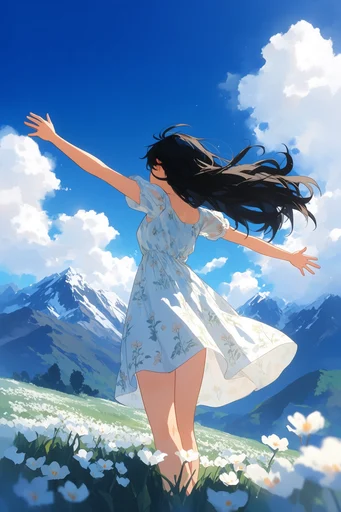 Vibrant Summer Anime style reference image — vibrant anime illustration