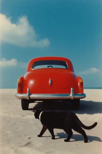 Cinematic Retro Surrealism style reference image — surrealist editorial