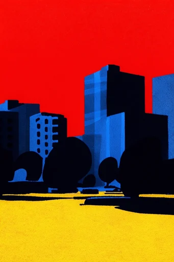 Graphic Printmaker Pop style reference image — risograph print