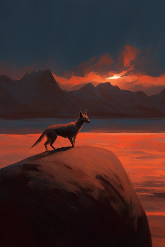 Celestial Solitude Landscapes style AI image example 3