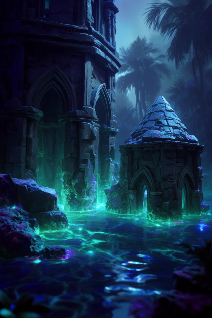 Bioluminescent Abyssal Mysticism style AI image example 2