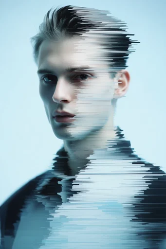 Ethereal Glitch Melancholy moodboard — generate AI images in this style
