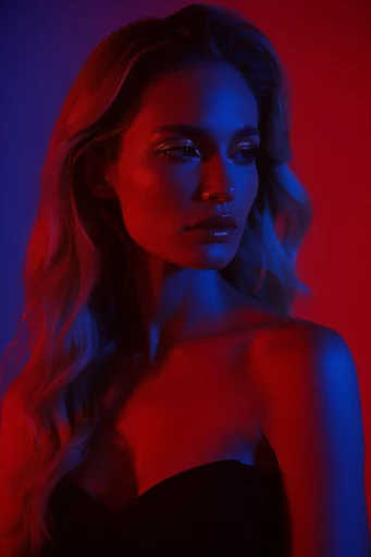 Chromatic Neon Noir style reference image — cinematic noir
