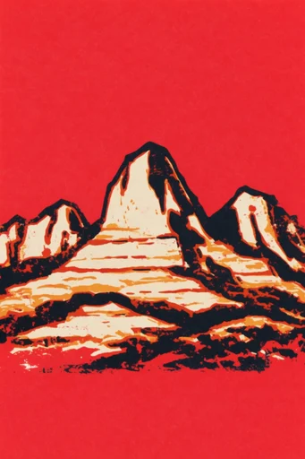 Bold Graphic Printcraft style reference image — linocut print style