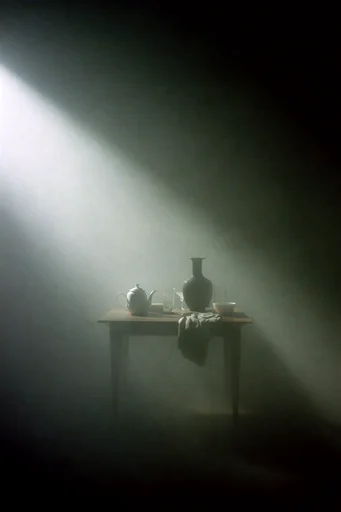 Cinematic Nocturnal Minimalism style reference image — volumetric atmospheric fog