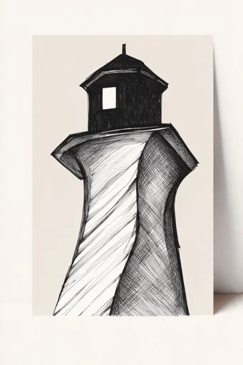 Graphic Gothic Surrealism style reference image — cream paper background