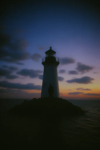 Ethereal Twilight Nostalgia style reference image — high contrast silhouettes