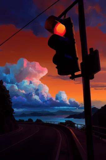 Cinematic Nocturnal Luminescence style reference image — saturated color palette
