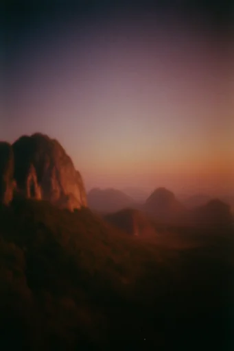 Atmospheric Analog Nostalgia style reference image — vintage 35mm film